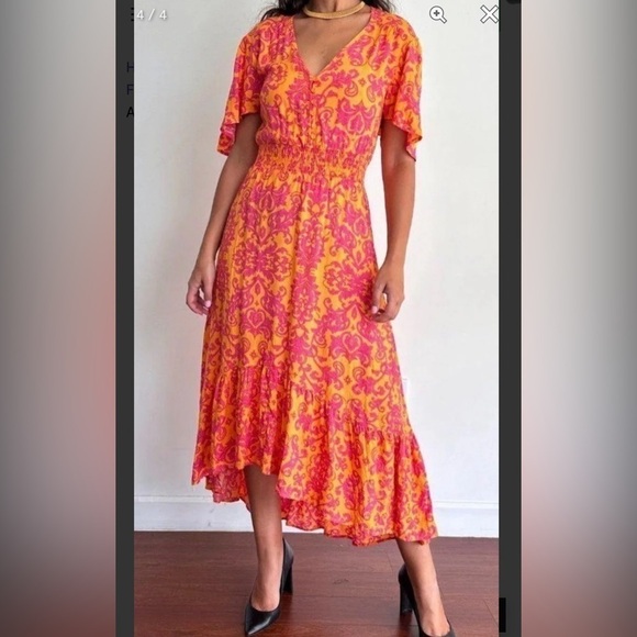 Anthropologie Dresses & Skirts - Abel the Label Anthropologie Maya Yellow Maxi Dress NWT sz XS Asymmetrical Hem